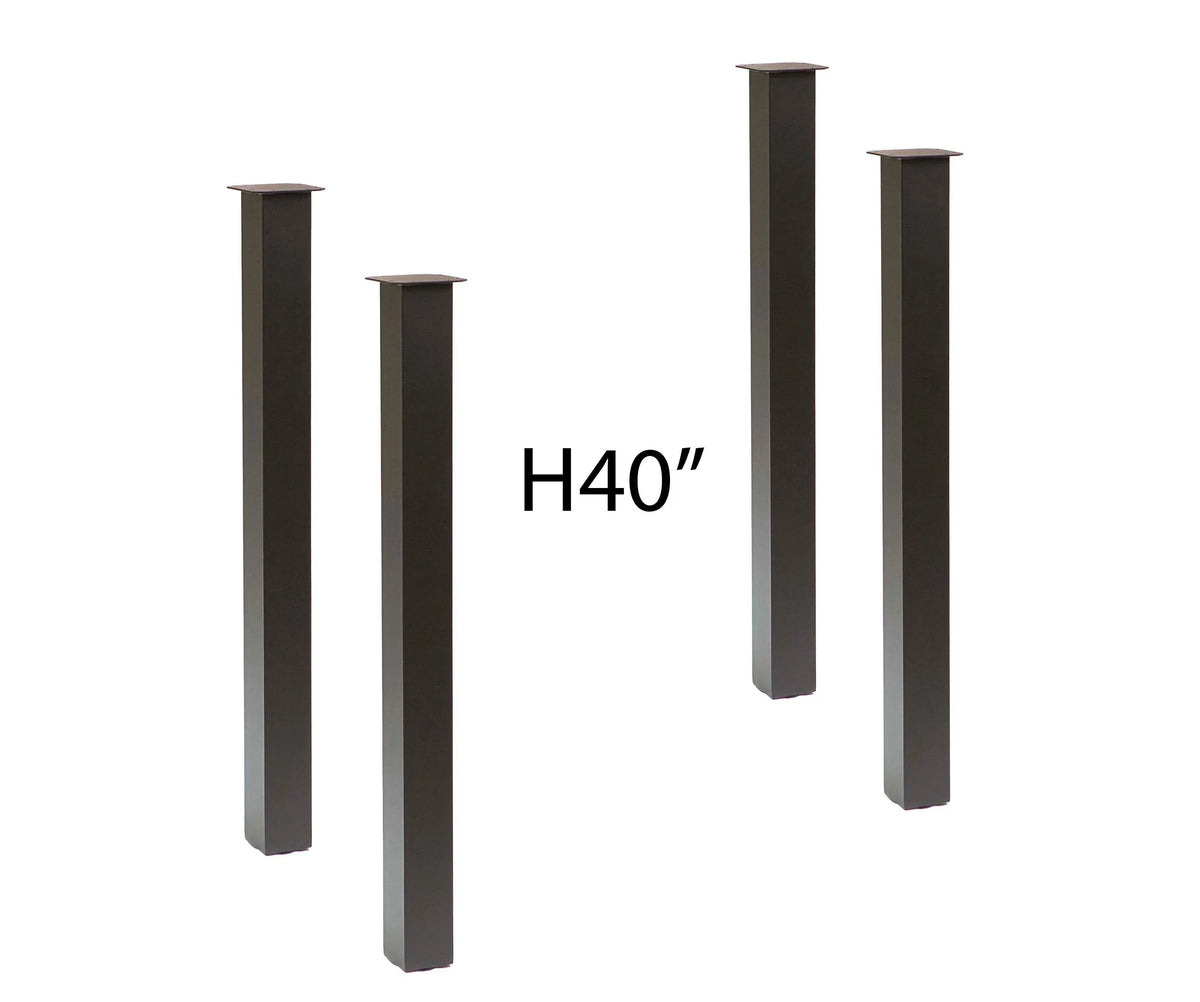 H 40 Inch, Bar Height Table Legs, Column Style, Set4, SS1080 Old