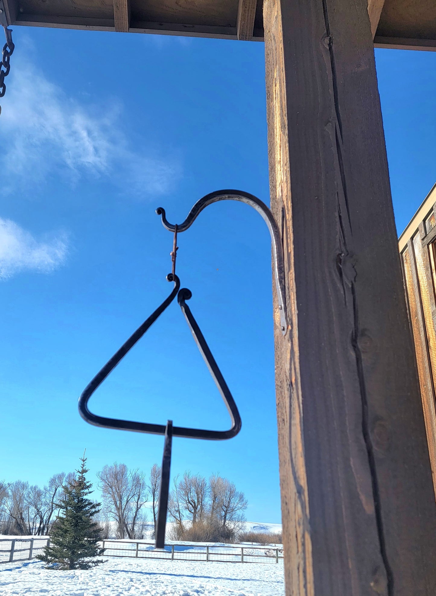 Hand Forged Iron Dinner Triangle