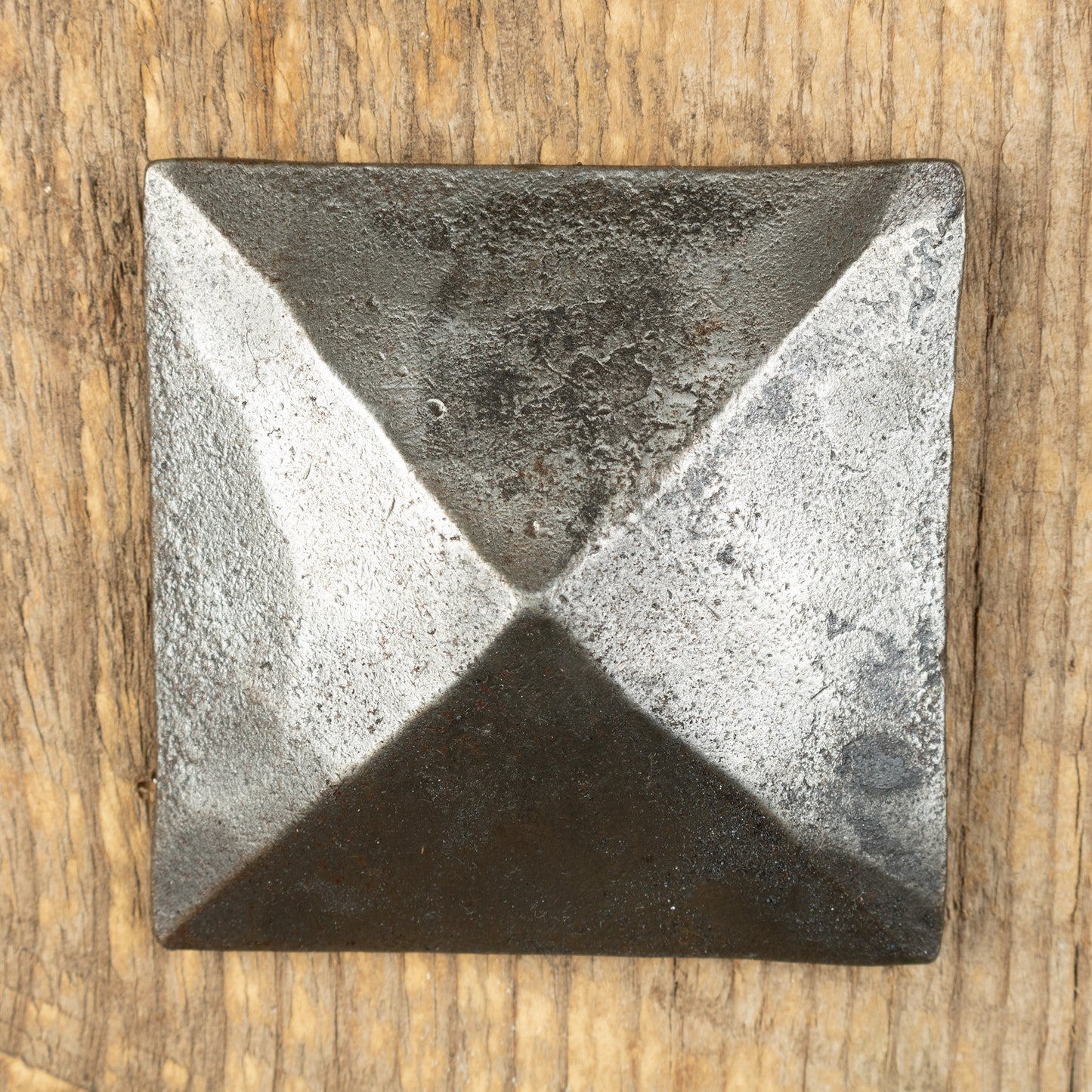 1 1/2" Square Hammered Pyramid Head Clavo / Decorative Nail Head
