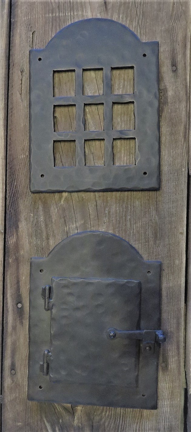 Colonial Iron Speakeasy Door & Grill Set
