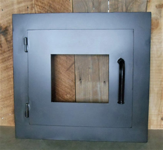 Custom Modern Rectangle Hinged Pizza Oven Door simple smotth sleek modern