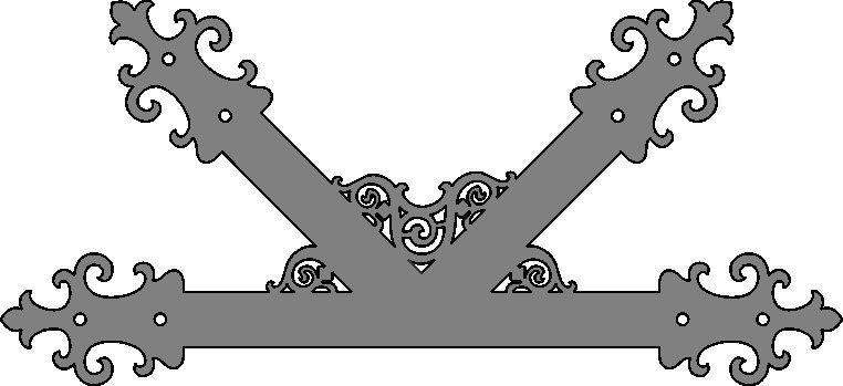 Gothic Cathedral Iron "K" Plate