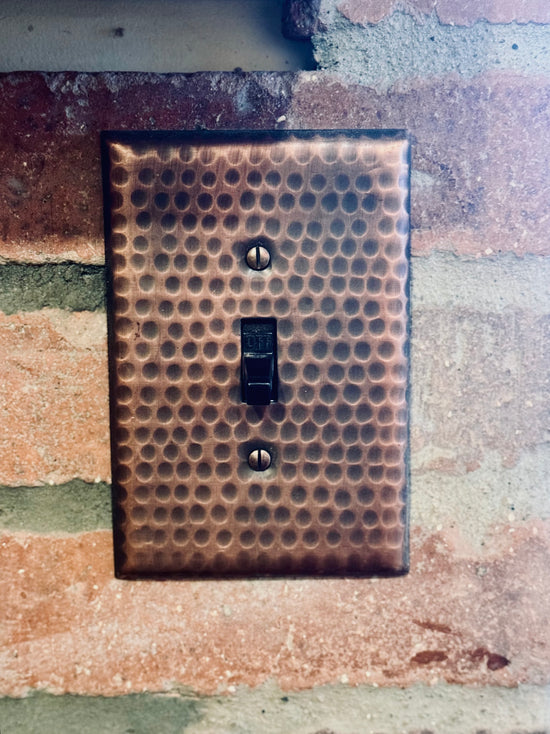 Small Details That Will Light Up Your Home: Hand Hammered Switch Plates and Cover Plates