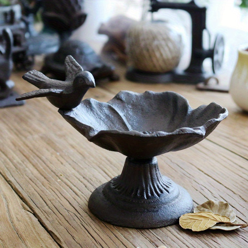 Vintage European Iron Bird Feeder