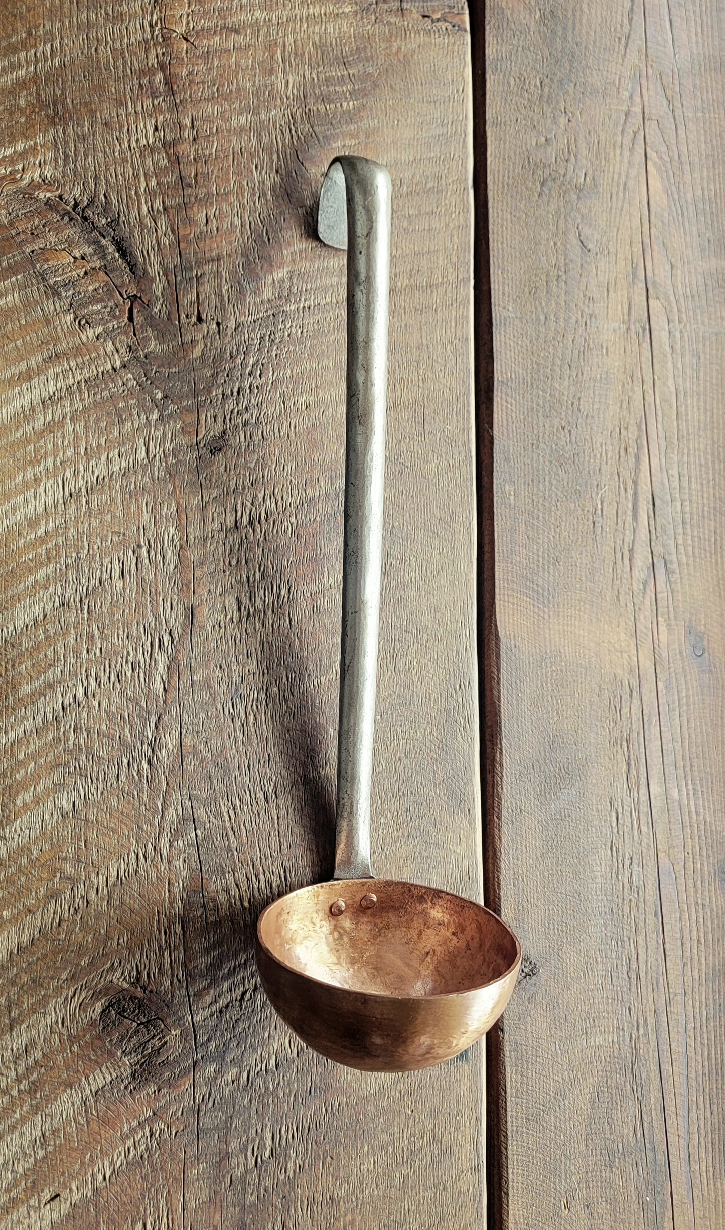 Pure Copper Soup Ladle with Steel Handle