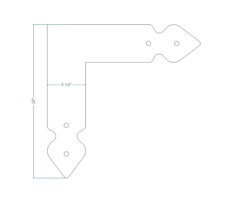 Rustic Iron "L" Plate