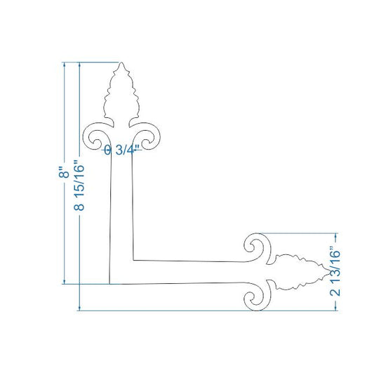 Load image into Gallery viewer, Medieval Iron &amp;quot;L&amp;quot; Strap
