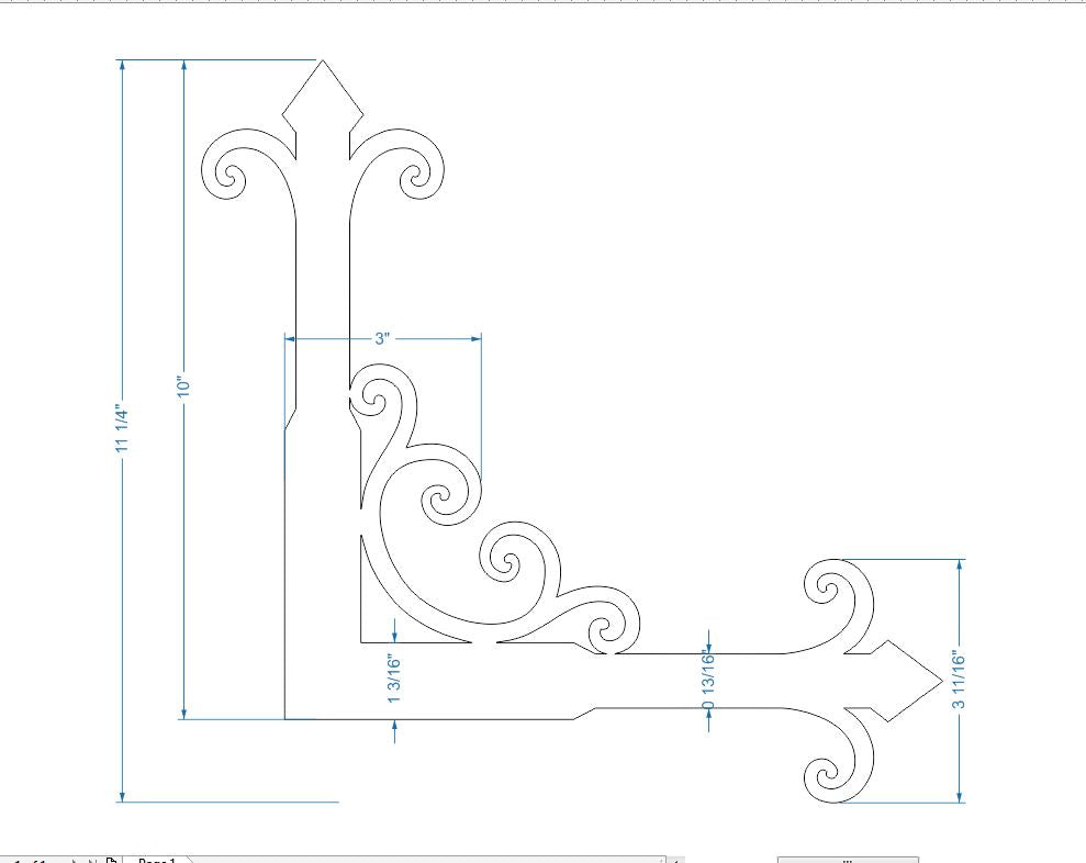 Chateauesque Iron "L" Strap