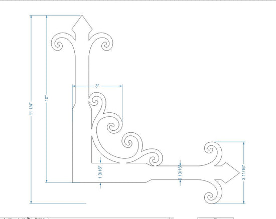 Chateauesque Iron "L" Strap