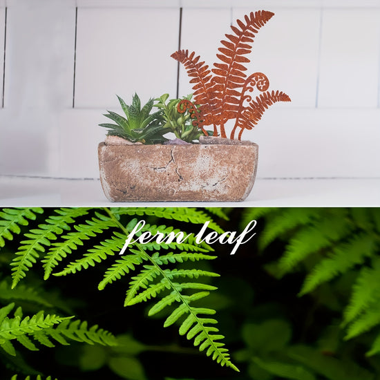 Load image into Gallery viewer, Rusty Fern Garden Stakes
