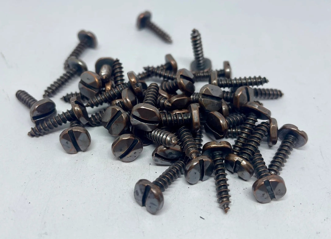 #6 Bronze Hammered Slotted Head Decorative Screw Screws