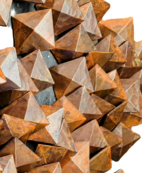 1" Square Hammered Pyramid Head Nails