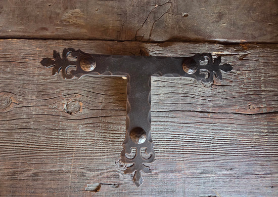 IN STOCK - Roman Acanthus Iron T Face Plate, Oil Rubbed Bronze