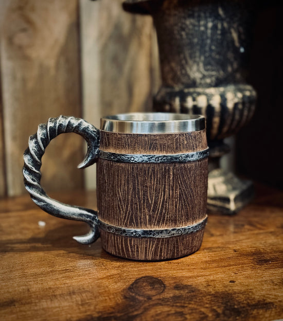 Medium Insulated Viking Beer Mug with Twisted Handle