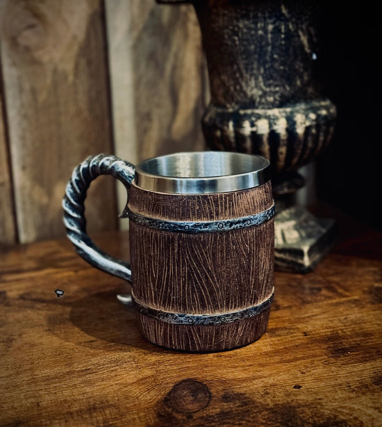 Medium Insulated Viking Beer Mug with Twisted Handle
