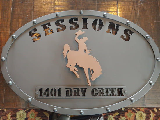 Load image into Gallery viewer, Rustic Iron Name Sign

