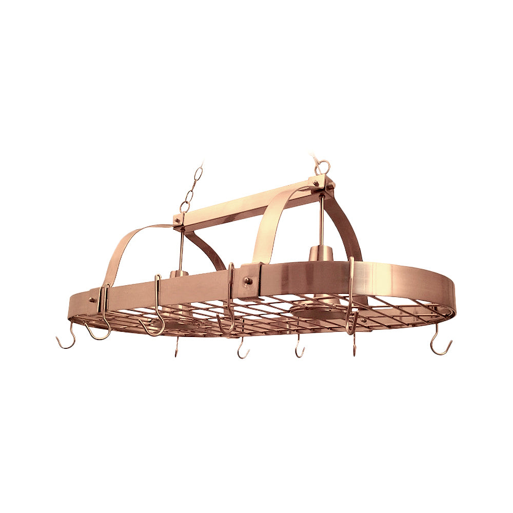 CLEARANCE- LIMITED STOCK Elegant Designs Two Light Pot Rack With Downlights