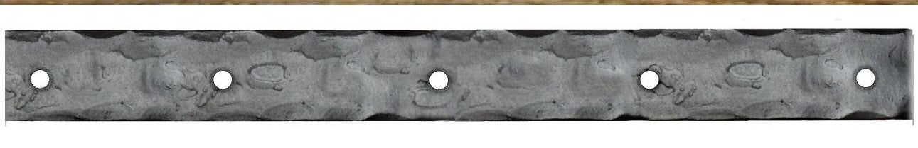 Correa de bisagra de imitación de hierro forjado recto liso XL
