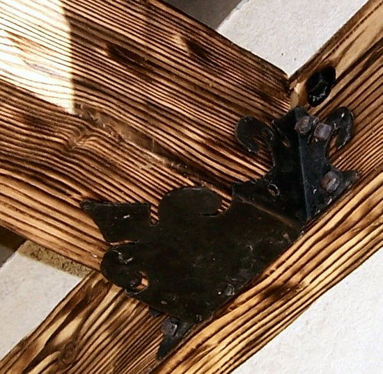 decorative iron joist hanger black iron wood to wood connector rustic hardware