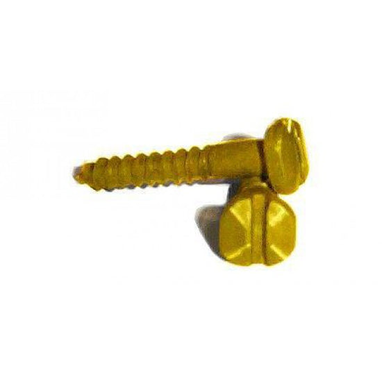 #8 Hammered Pyramid Slotted Head Brass Decorative Wood Screw