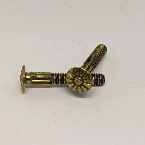 #8 x 1 1/16" Brass Rosette Head Machine Screw Screws Decorative Screw