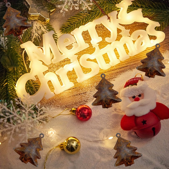 20pcs Rusty Christmas Tree Bells