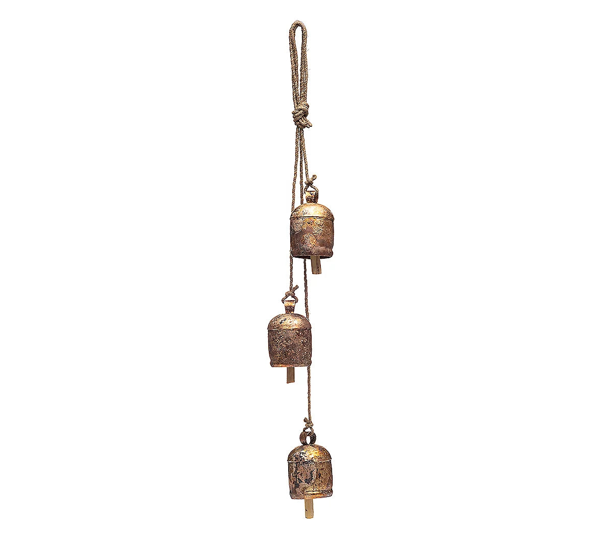 Rustic Bell Cascade Medium Wind Chimes Christmas