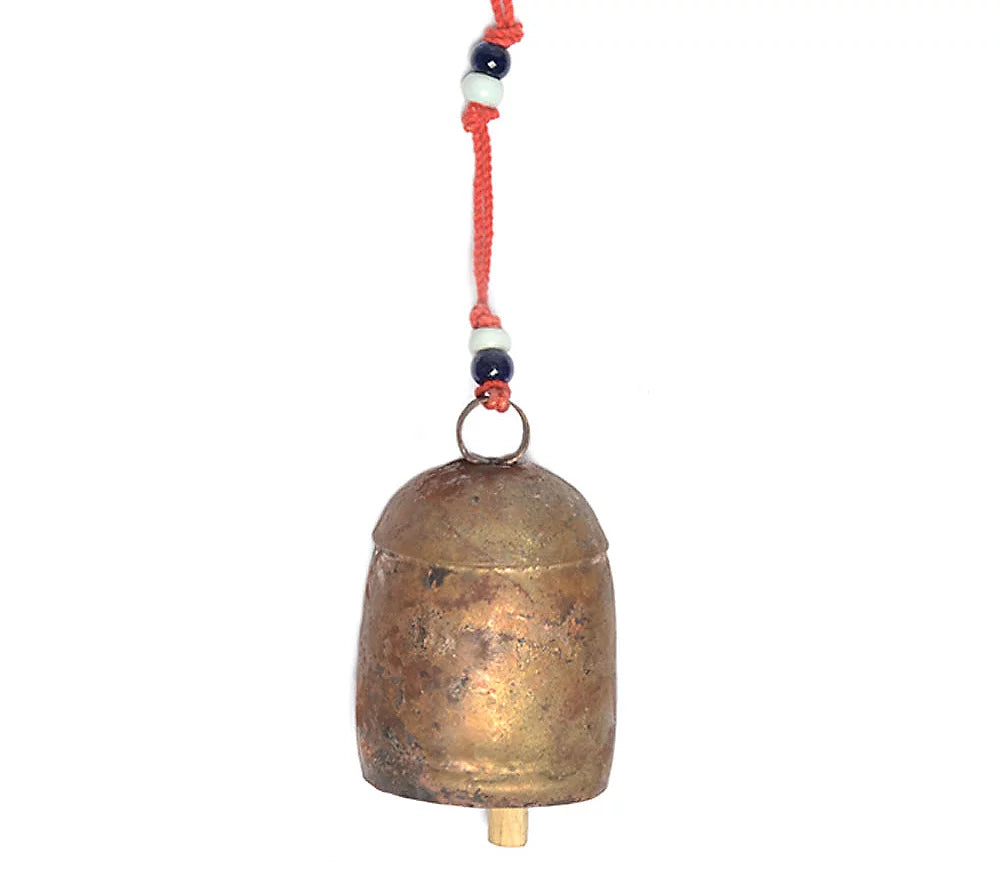 Copper Handmade White Bead Bell Decorative Bells Christmas