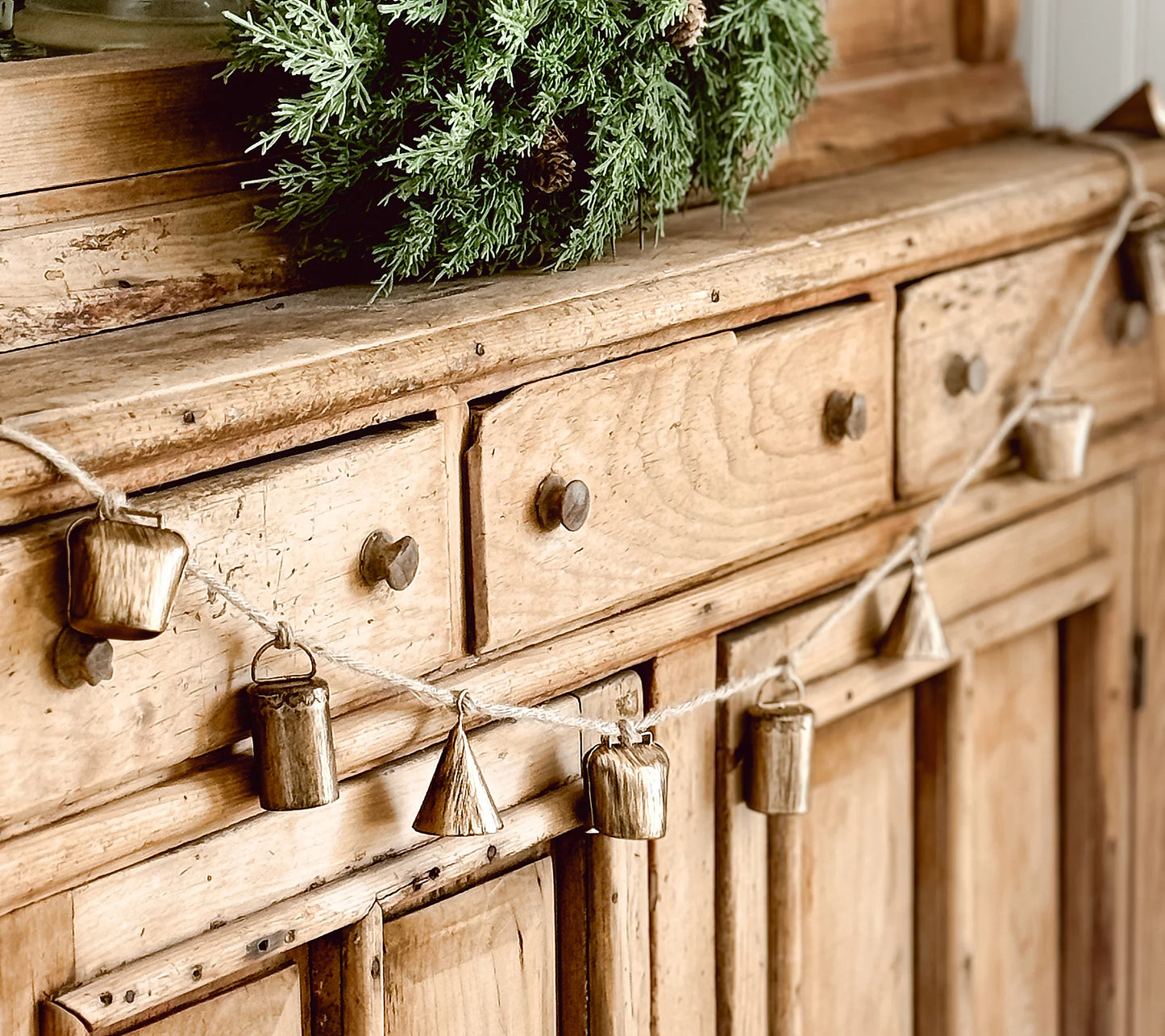 Metal Bells Hanging Garland Wreaths & Garlands Christmas