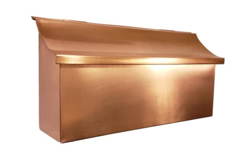 Brushed Vintage Patina Copper Mailbox- Replica Antique Top Mailboxes mailbox