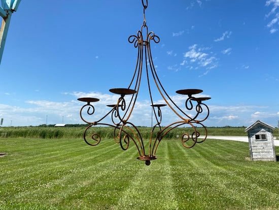 Wrought Iron Raindrop Candle Chandelier Chandeliers Lighting