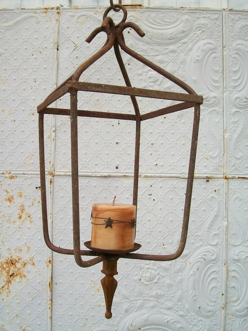 Wrought Iron Hanging Lantern Ceiling Light Fixtures Lighting