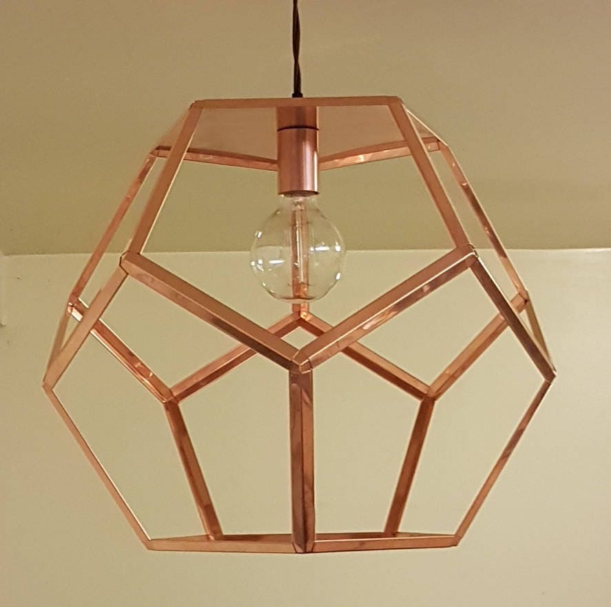 Dodecahedron Copper Pendant Light Lighting Lighting