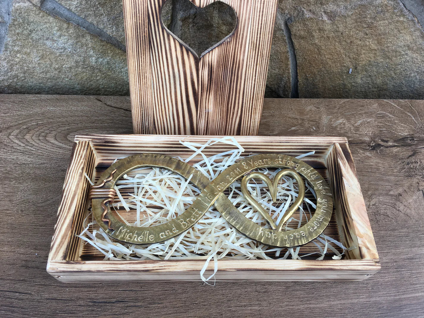 Bronze Infinity Sign with Gift Box Sculptures & Statues Gift