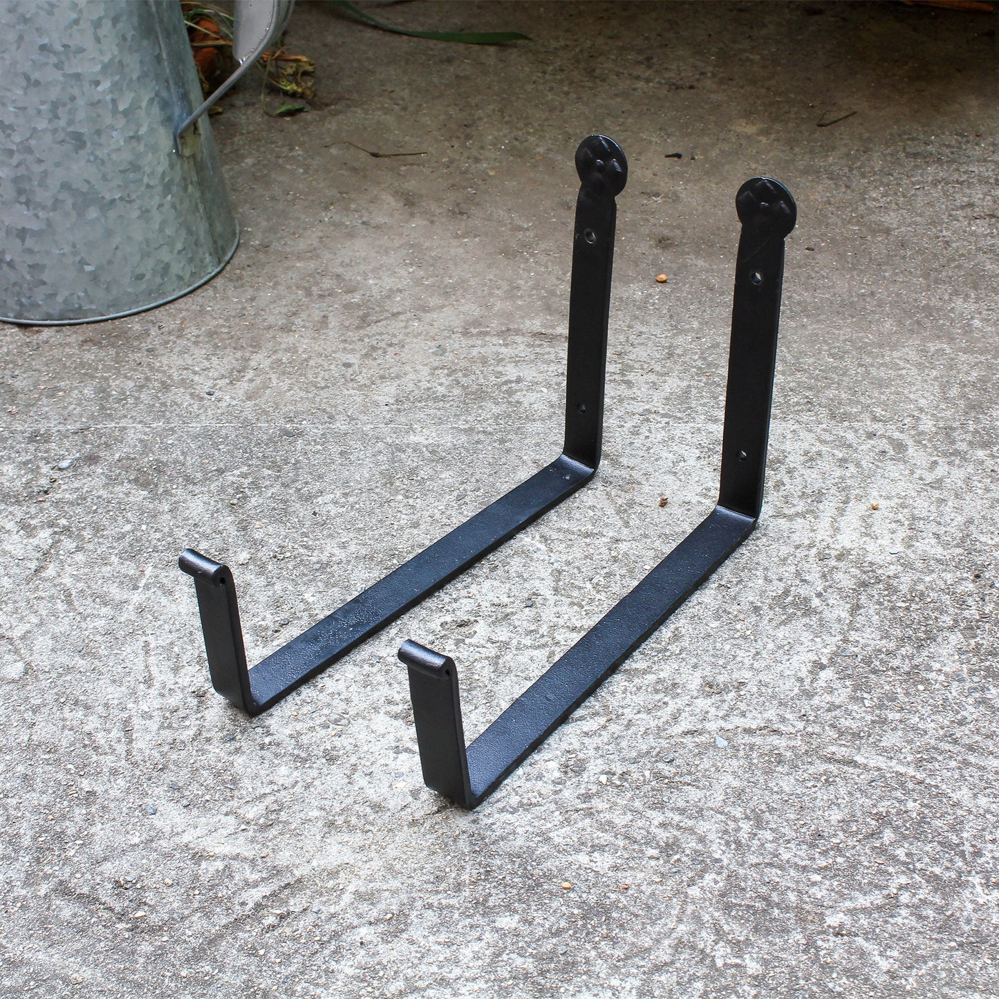10" Brackets for Window and Flower Boxes, Wrought Iron