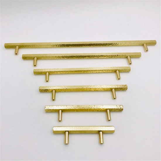 Gold Brass Hexagon Drawer Pulls Cabinet Knobs & Handles Drawer Pull