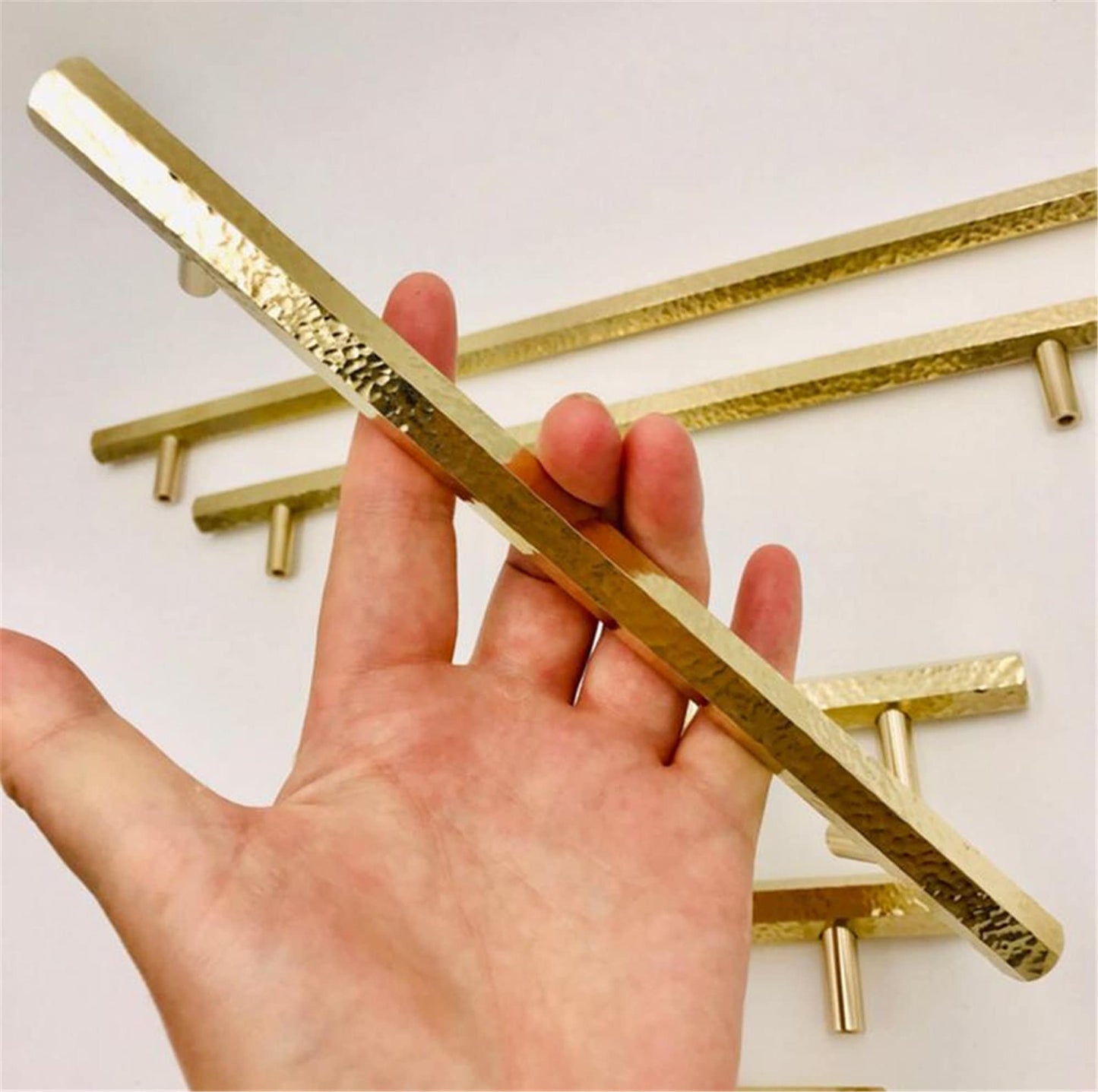 Gold Brass Hexagon Drawer Pulls Cabinet Knobs & Handles Drawer Pull