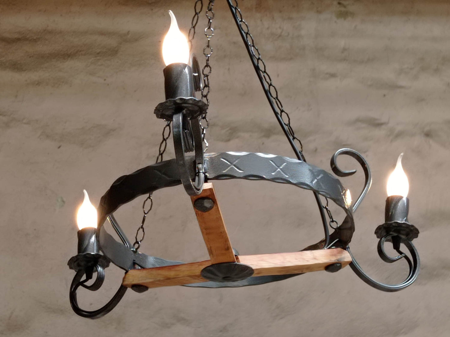 simple Wrought iron chandelier Chandeliers Lighting