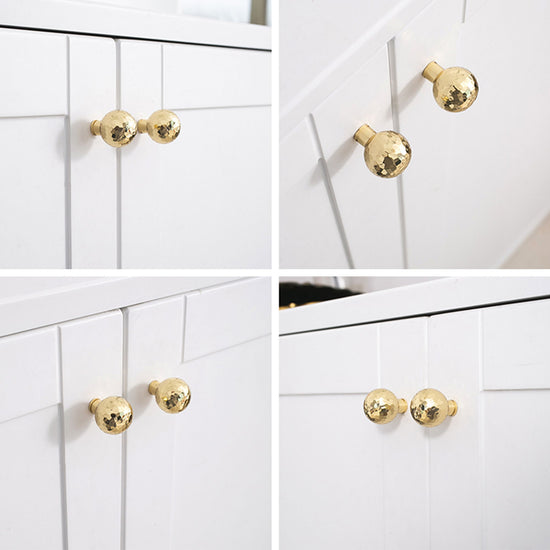 Load image into Gallery viewer, Hammered Brass Drawer Pulls
