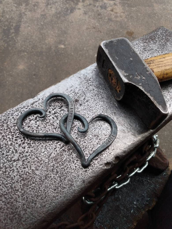 Small Personalized Iron Hearts Decorative Plaques Gift