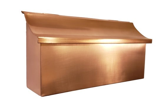 Brushed Vintage Patina Copper Mailbox- Replica Antique Top Mailboxes mailbox