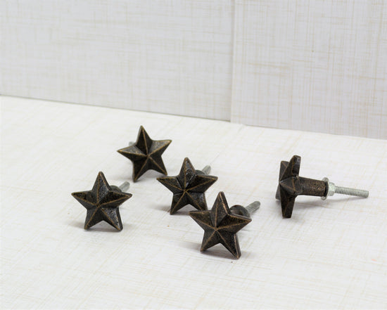 Antique Bronze Star Knob Cabinet Knobs & Handles Cabinet Knob