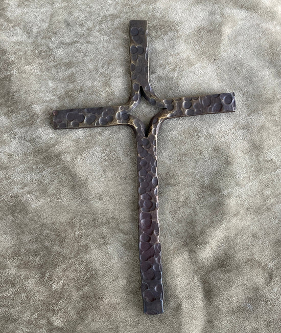 Hand Forged Cross, Christian Art, Crucifix, Blacksmith Art, Iron Cross, Wall Hanging, Wall Cross, Christian Cross, Iron