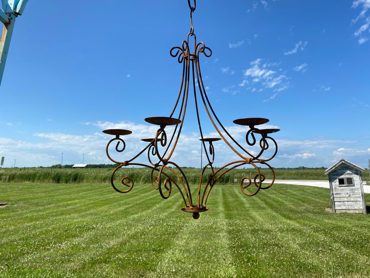 Wrought Iron Raindrop Candle Chandelier Chandeliers Lighting