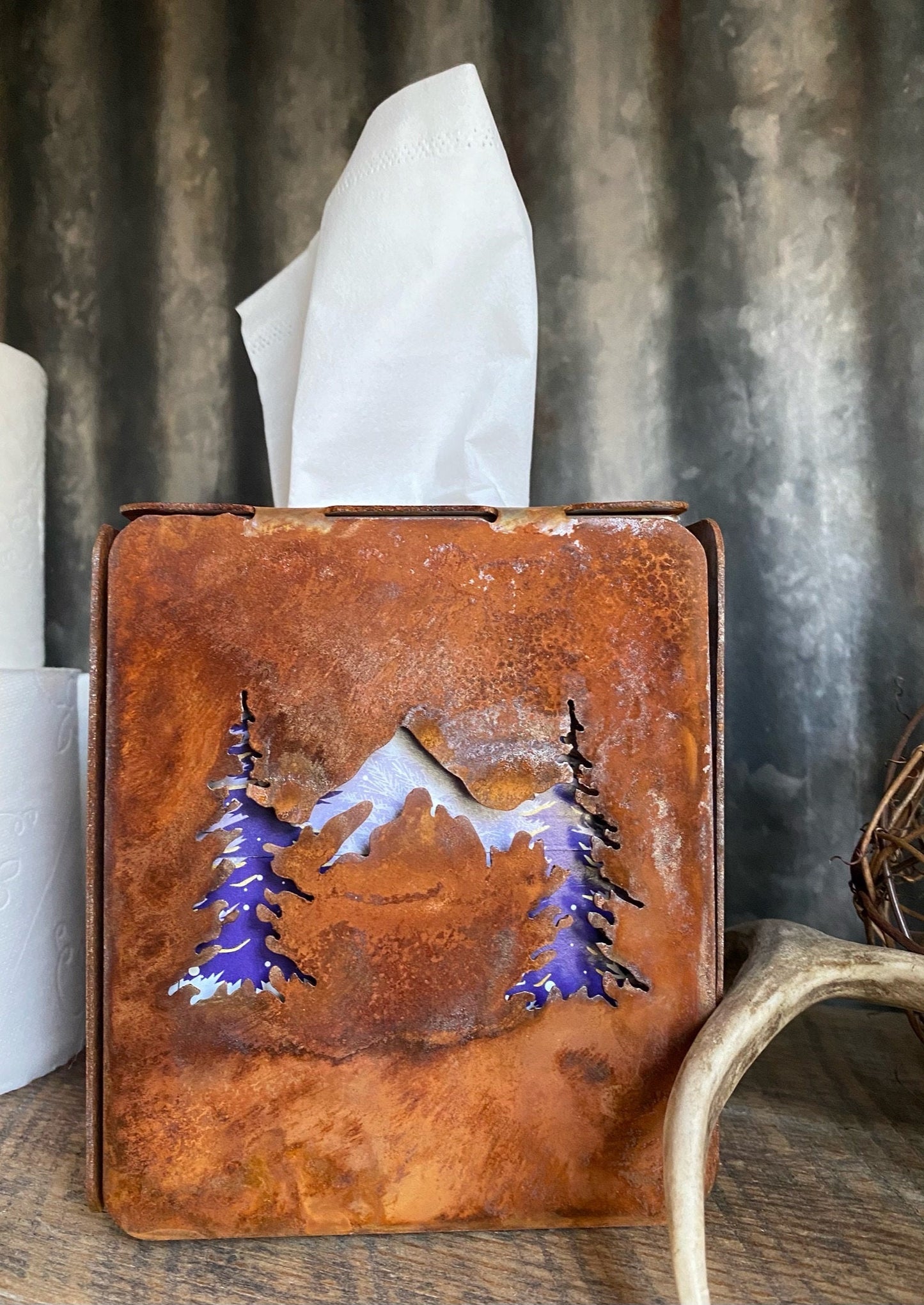 Rustic Tissue Box Cover Facial Tissue Holders