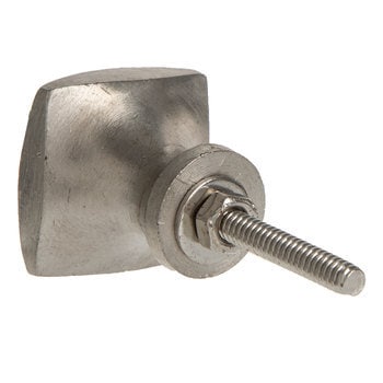 Load image into Gallery viewer, Silver Hammered Square Knob Cabinet Knobs &amp;amp; Handles
