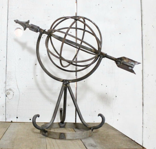 Wrought Iron Small Sundial - Obelisk - Metal Yard Decoration Lawn Ornaments & Garden Sculptures Sculpture