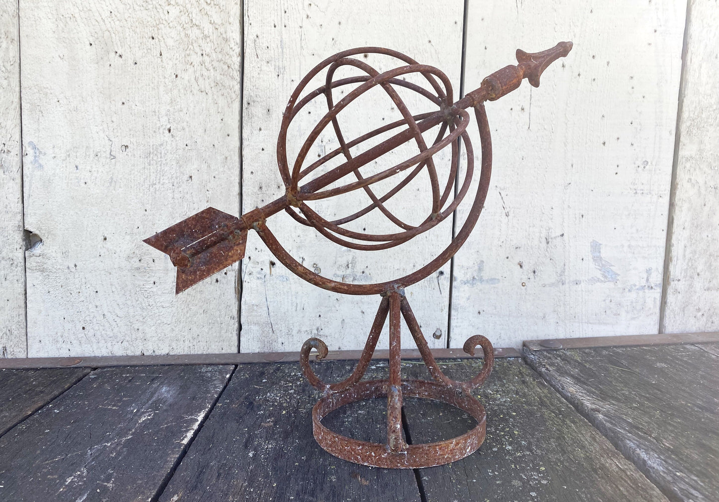 Wrought Iron Small Sundial - Obelisk - Metal Yard Decoration Lawn Ornaments & Garden Sculptures Sculpture