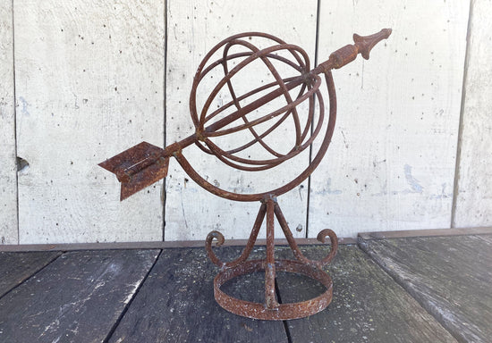 Wrought Iron Small Sundial - Obelisk - Metal Yard Decoration Lawn Ornaments & Garden Sculptures Sculpture
