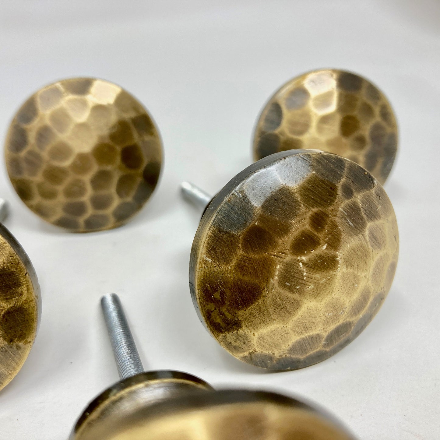 Hammered Antique Brass Knob Cabinet Knobs & Handles Cabinet Knob